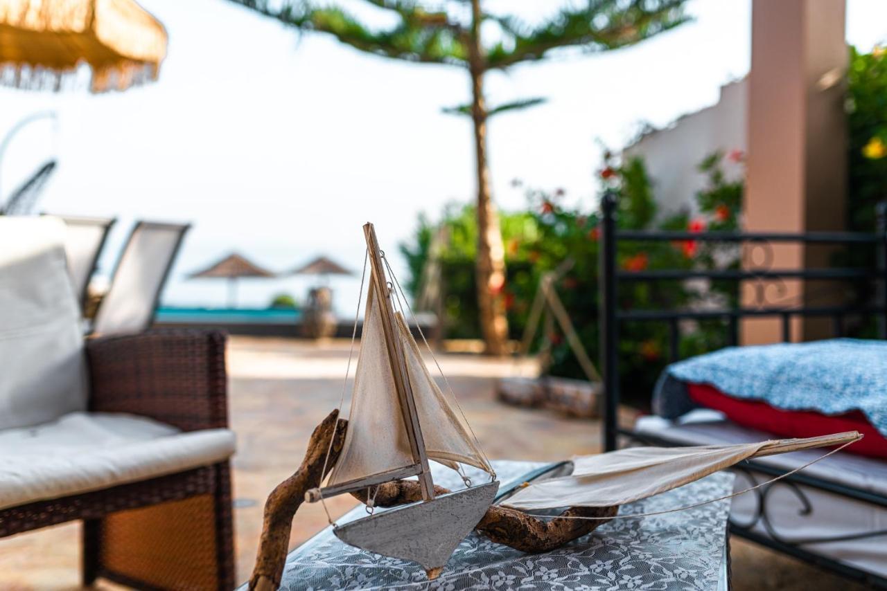 Beachfront Andriana Villa With Mini Pool And Spa Vasilikí Exteriör bild