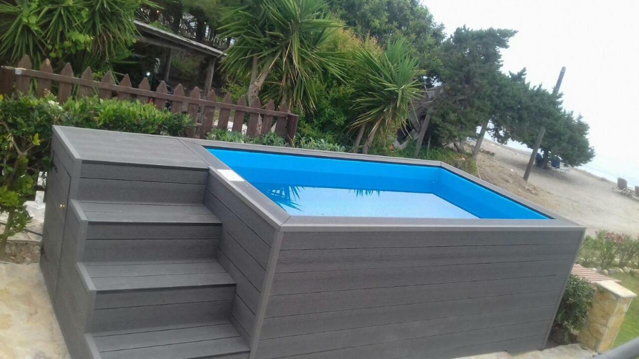 Beachfront Andriana Villa With Mini Pool And Spa Vasilikí Exteriör bild